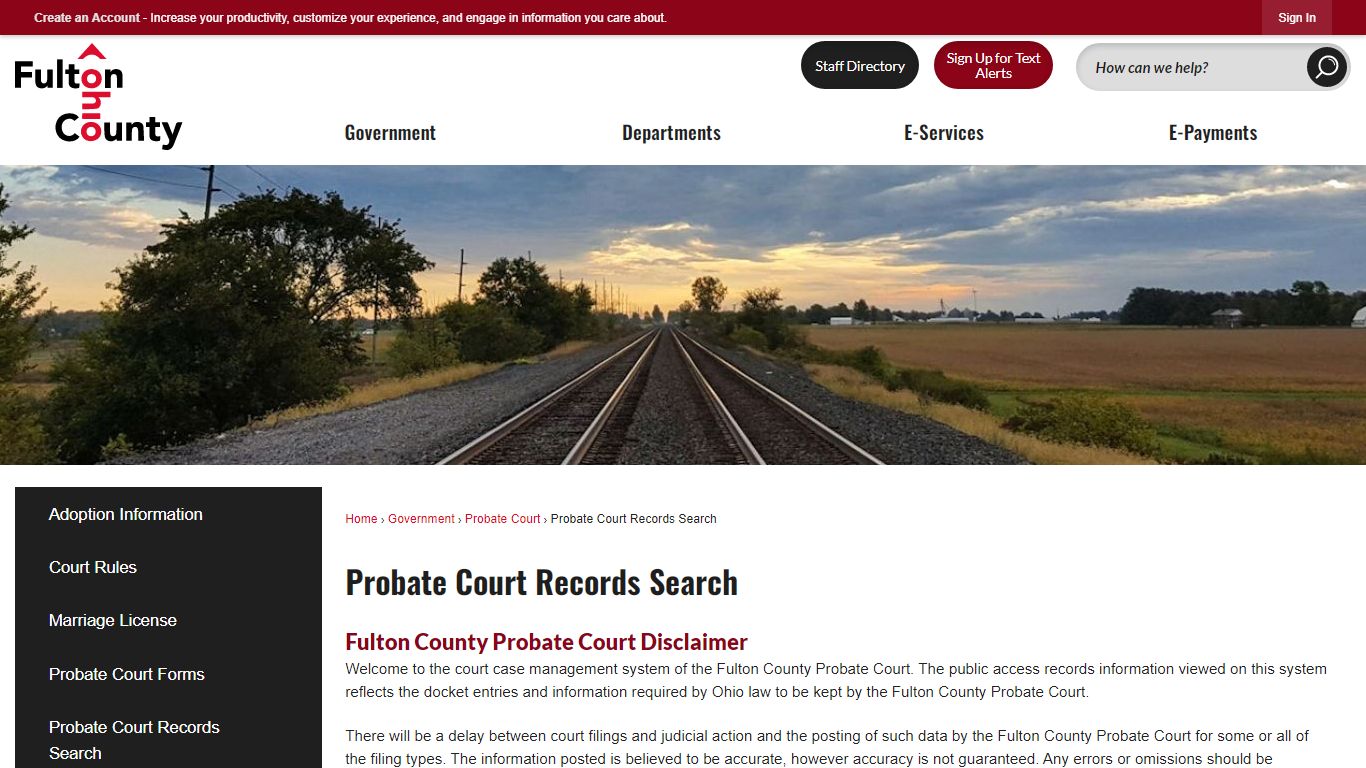 Probate Court Records Search - Fulton County, OH